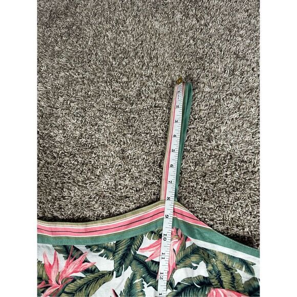 NWT Loft Paradise Tiered Maxi Dress Linen Tropical Leaf Floral Print Long 16 - Picture 10 of 13